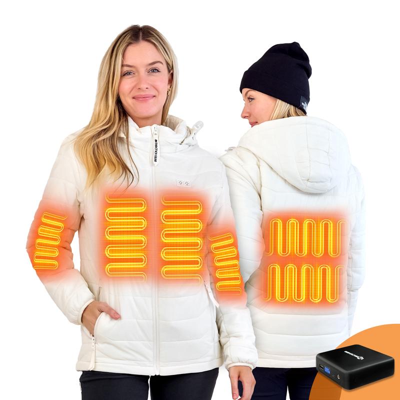 ANTARCTICA GEAR Heated Jacket Lightweight Heating Jackets with 12V 5A Power Bank, 6 Areas Winter Coat