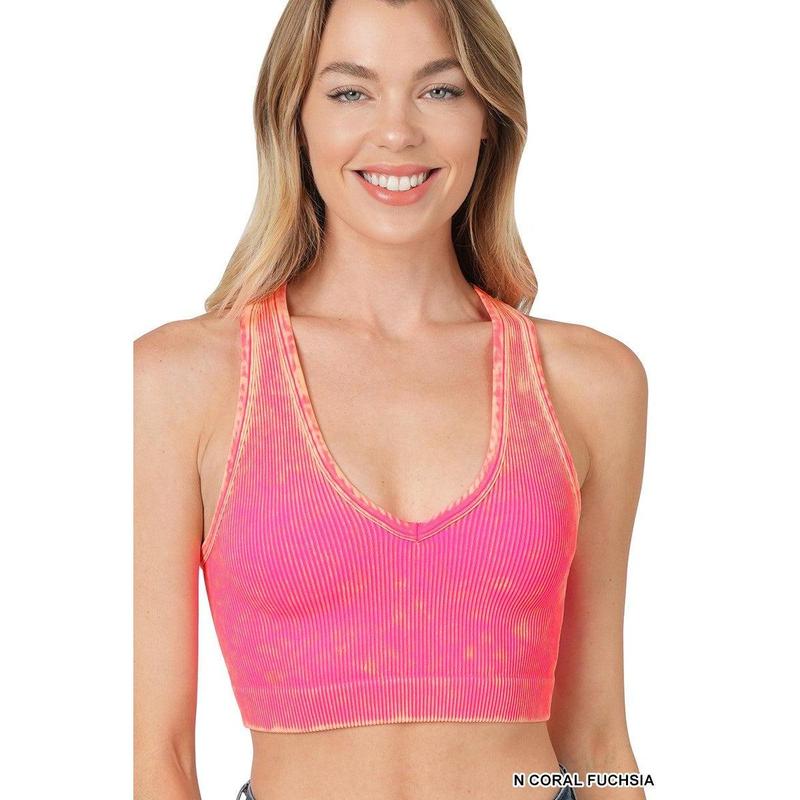 Lucy Ribbed Racerback Cropped Tank