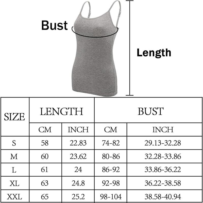 5 Pcs Women's Camisole Tank Top Undershirt Spaghetti Strap Basic Camisoles