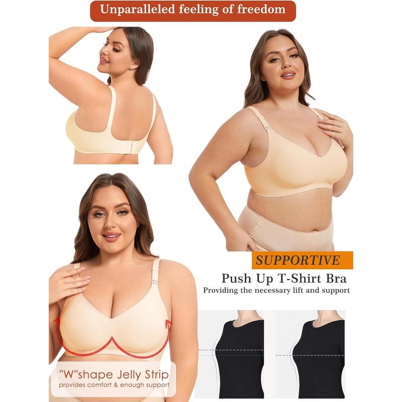 Comfortable Seamless Full Coverage Bra for Women Wireless Bras with Soft Support Regular and Plus Size