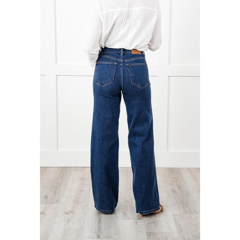 Judy Blue High Rise Medium Wash Vintage Wide Leg Jeans