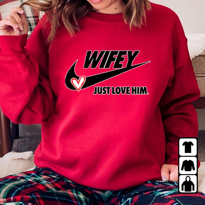 Hubby Wifey Just Love HimHer Funny Christmas Hoodies Pull over Matching Love Couples Valentines Matching