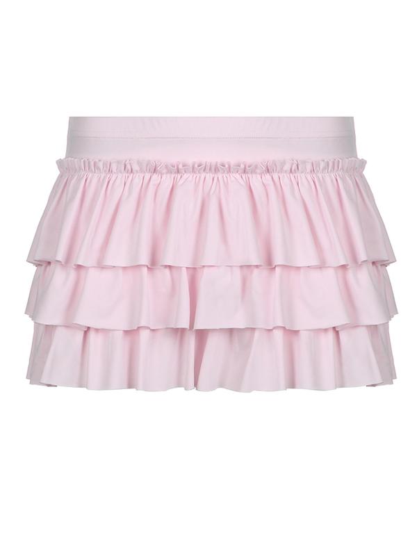 Women's Bow Decor Tiered Layer Hem Skirt, Casual Frill Trim A Line Mini Skirt, Ladies Summer Bottoms