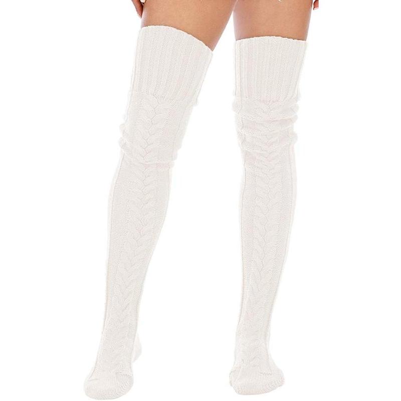 Women's  Knit Thigh High Socks Over the  Sock Extra Long Leg Warmers