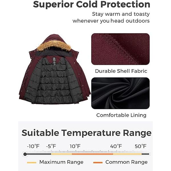 Women's Plus Size Winter Coat Water-Repllent Puffer Jacket Warm Thicken Parka Overcoat with Removable Hood Lady Comfort Longsleeves Outerwear windbreaker jackets