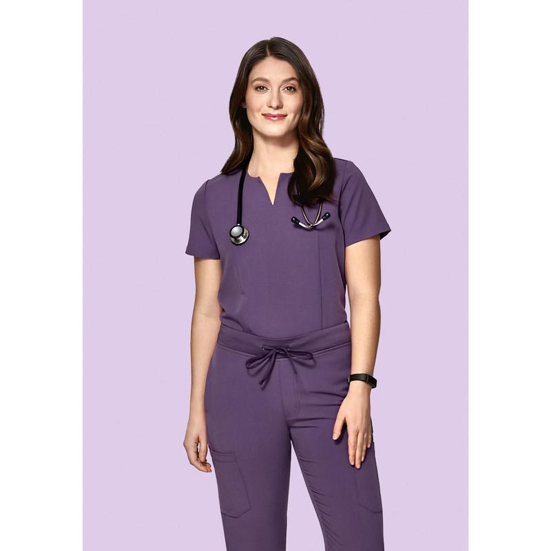 5 Pocket Notch Neck Top Dewberry