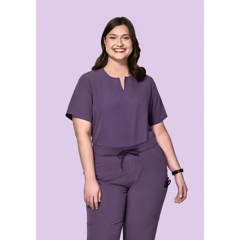 5 Pocket Notch Neck Top Dewberry