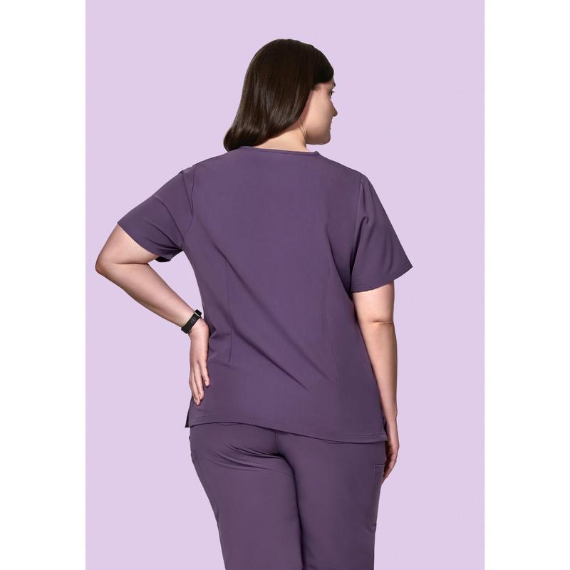 5 Pocket Notch Neck Top Dewberry