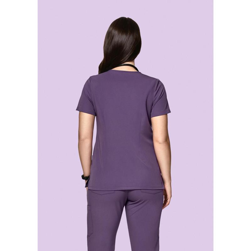 5 Pocket Notch Neck Top Dewberry