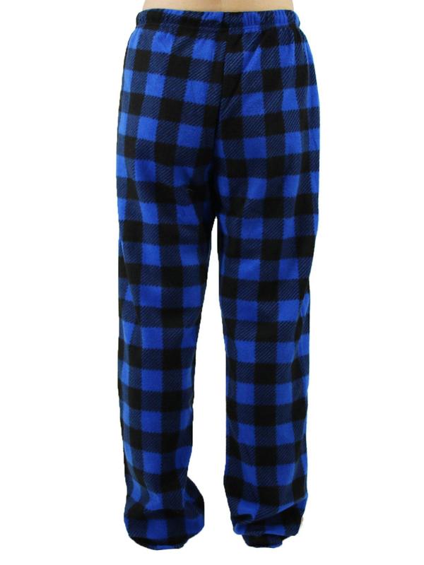 Women's Plaid Print Drawstring Waist Sleep Pants, Casual Polar Fleece Straight Leg Pajama Trousers, Women's Sleepwear & Loungewear for Fall & Winter