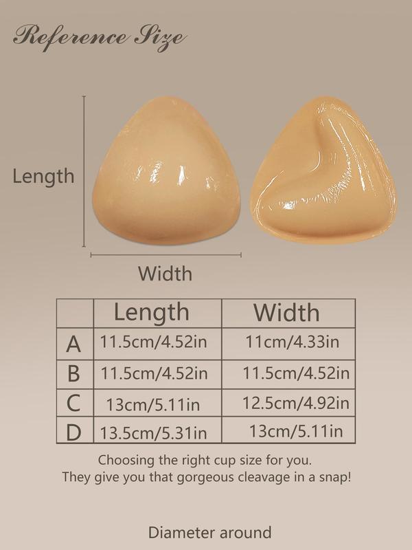 Women's Solid Color Triangle Shaped Silicone Nipple Cover, Breathable Comfortable Reusable Nipple Cover for Daily Wear, Bra Pad, Lingerie Accessories for Women