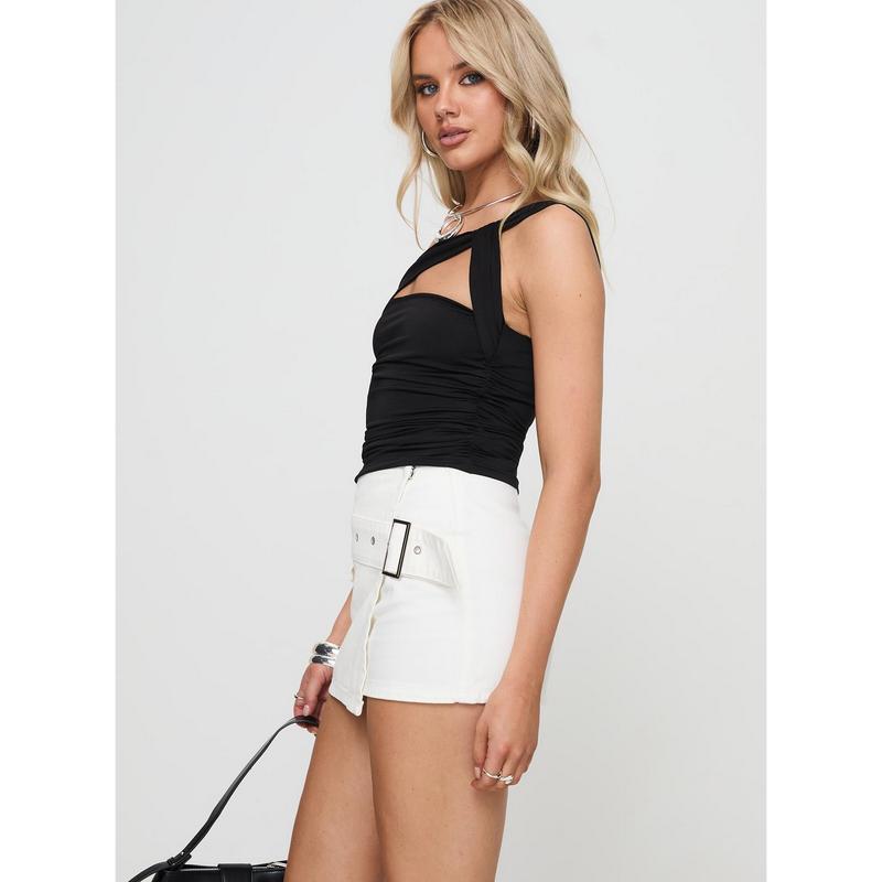 Havenwood Mini Skirt White Denim