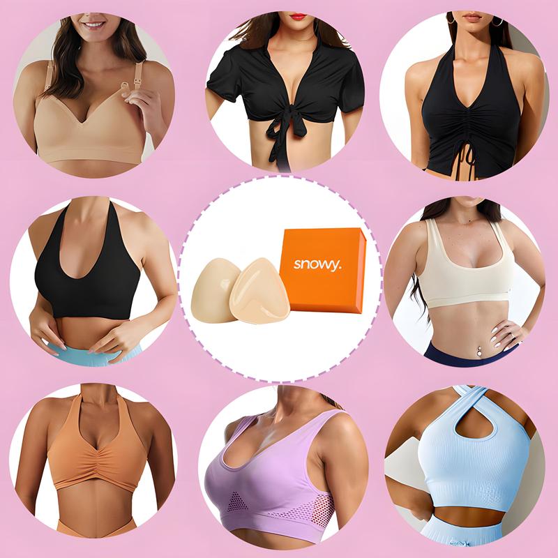 Snowy Sticky Cup Inserts.v.Instant Boost Double Sided Adhesive Bra Cup for Women,Fitted Fitted Underwear Lady Comfort Clothing Accessories Womenswear brand covers push up swim inserts bikini insert seamless sticky