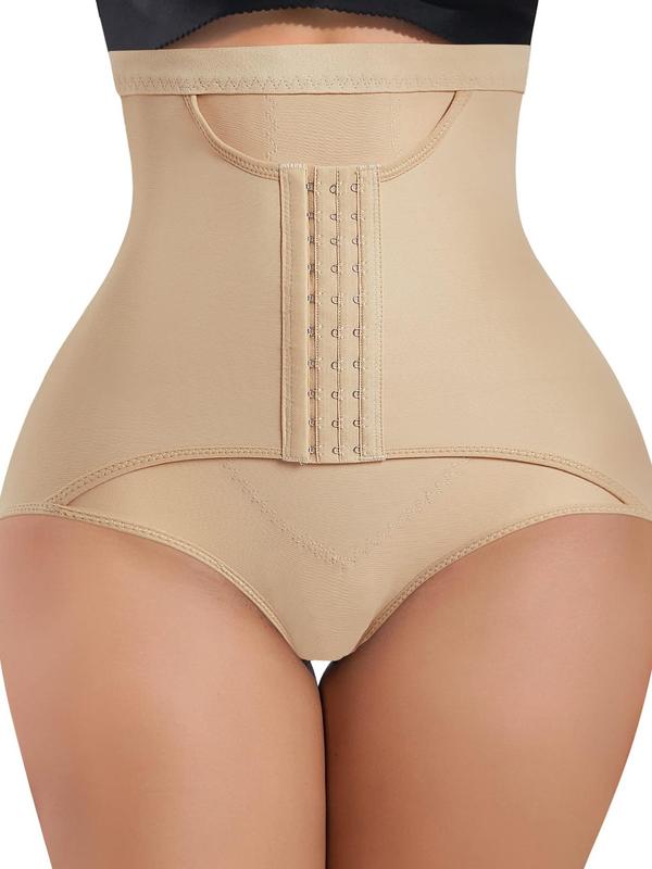 Women's High Waist Adjustable Hook And Eye Buckle Shapewear Knickers, High Stretch Seamless Tummy Control Shaping Panty, Women's Shapewear Bottoms