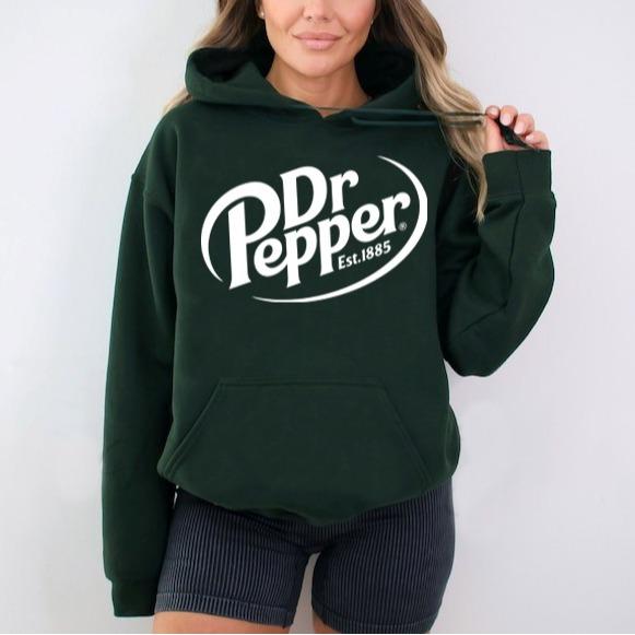 Dr Pepper 1885 Unisex Hoodie Sweatshirt, Dr Pepper Hoodie, Dr Pepper Sweatshirt, Dr Pepper Lover Gift, Soda Sweater, Dr Pepper Maroon Shirt