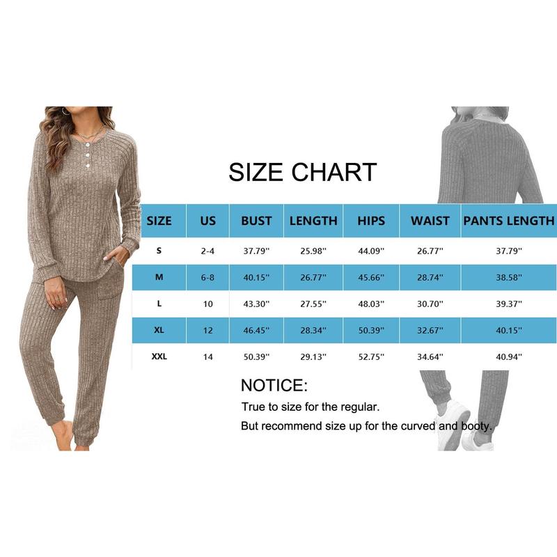 Two Piece Womens Pajama Sets Button Down Shirts and Drawstring Pants with Pockets Solid Lounge Sets for Women