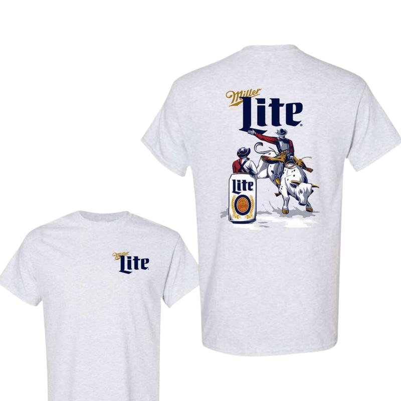 Sarah Quick Lite Beer Rodeo T-shirt, men's and women's sides, Top Classic Cotton, for every family  NDC Womenswear Clothing