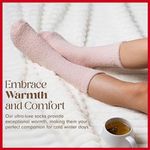 Unboxme Gifts Warm & Cozy Ultra-Luxe Cloud Sock for Women & Men - Super Soft Luxurious Fabric Sleep Socks