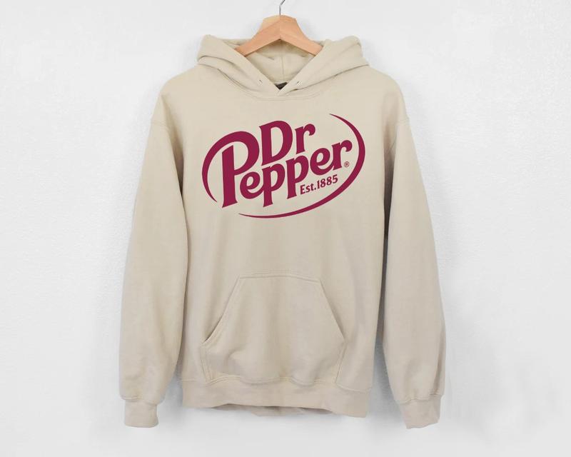 Dr Pepper 1885 Unisex Hoodie Sweatshirt, Dr Pepper Hoodie, Dr Pepper Sweatshirt, Dr Pepper Lover Gift, Soda Sweater, Dr Pepper Maroon Shirt