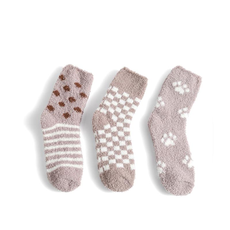 Women's Socks - Assorted 3 Pack Warm Fuzzy Socks