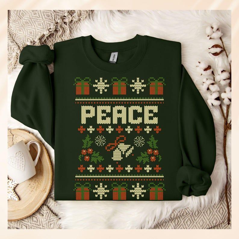 Matching Couples Ugly Christmas Sweater, Ugly Adult Humor Holiday Sweater, I Come In Peace Ugly Christmas Sweater, Ugly Christmas Party