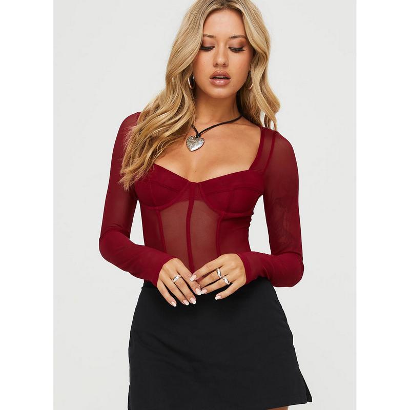 Leonie Bodysuit Burgundy