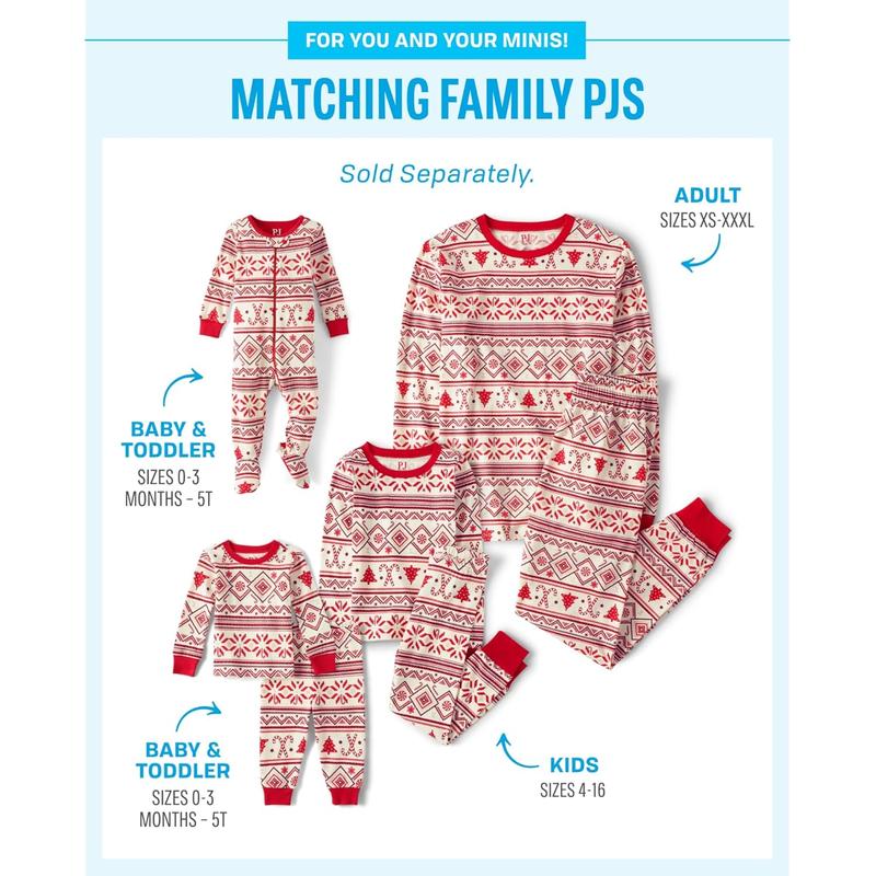 Family Matching Christmas and Holiday Pajama Sets in Cotton