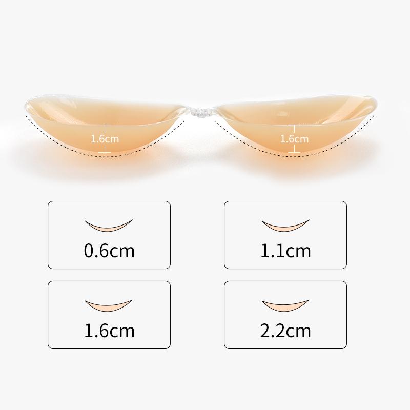 INVISFEEL Invisible Self-Adhesive Backless Strapless Bra – Washable Waterproof Silicone Push-Up for Women