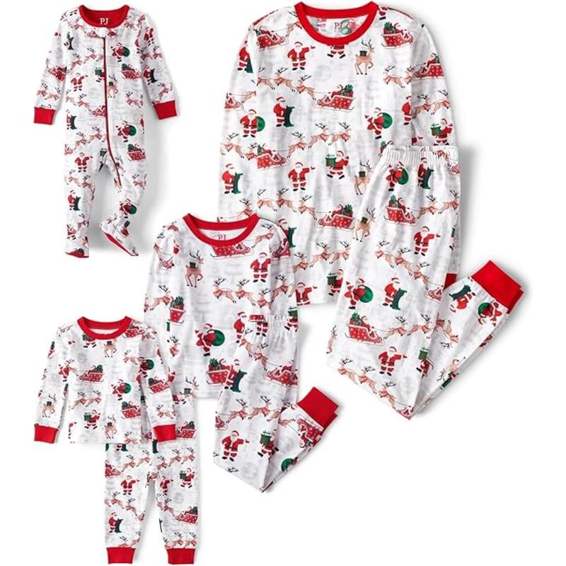 Family Matching Christmas and Holiday Pajama Sets in Cotton