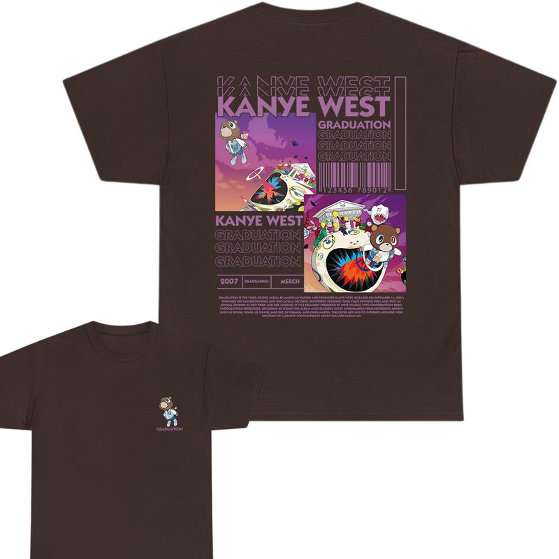 Kanyeee 2 sides Graduation T-Shirt, Full Color, Unisex T-Shirt, For Women, For Men