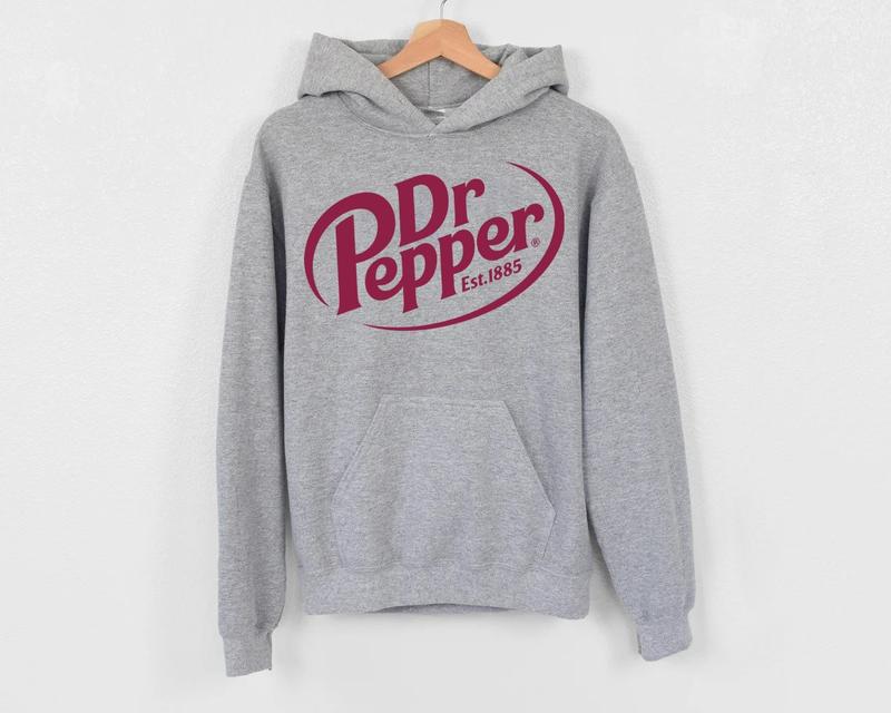 Dr Pepper 1885 Unisex Hoodie Sweatshirt, Dr Pepper Hoodie, Dr Pepper Sweatshirt, Dr Pepper Lover Gift, Soda Sweater, Dr Pepper Maroon Shirt