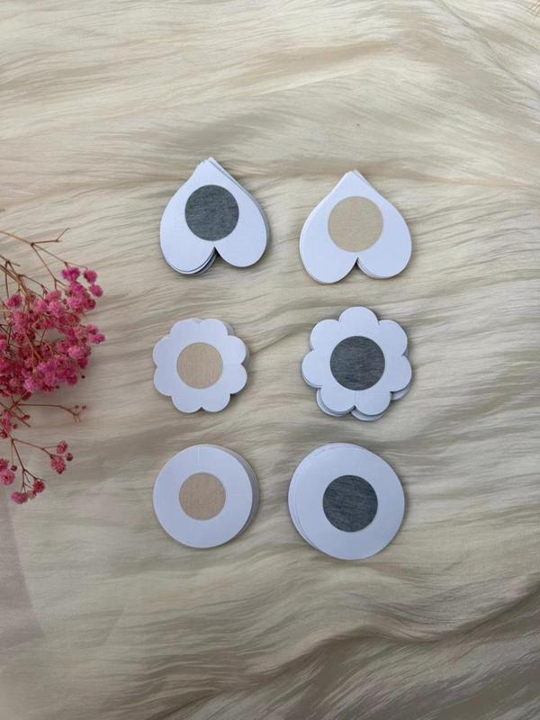 Women's 30 Pairs Plain Disposable Adhesive Nipple Cover, Breathable Invisible Breast Nipple Stickers, Lingerie Accessories for Women