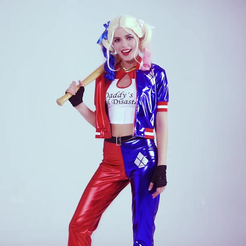 [Arrive After Halloween] Adult Cosplay Costume Harley Quinn Sexy Set Movie Cosplay For Women