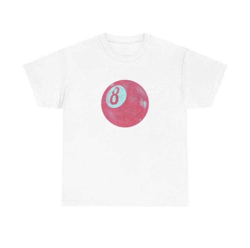 Pink Viral 8 Ball Aesthetic T-shirt, Full Color Unisex T-shirt, Trendy Tee for Men & Women Original Black Pink 8 Ball Cotton Top Womenswear Streetwear