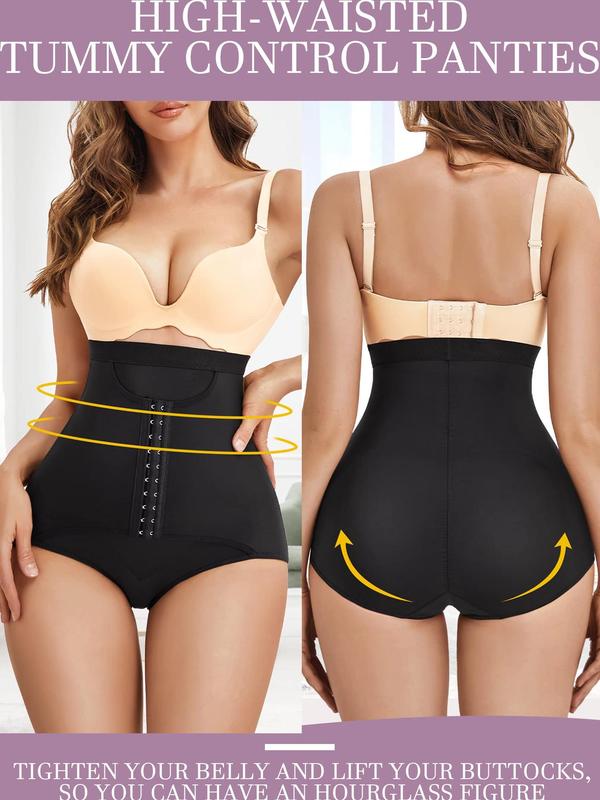 Women's High Waist Adjustable Hook And Eye Buckle Shapewear Knickers, High Stretch Seamless Tummy Control Shaping Panty, Women's Shapewear Bottoms