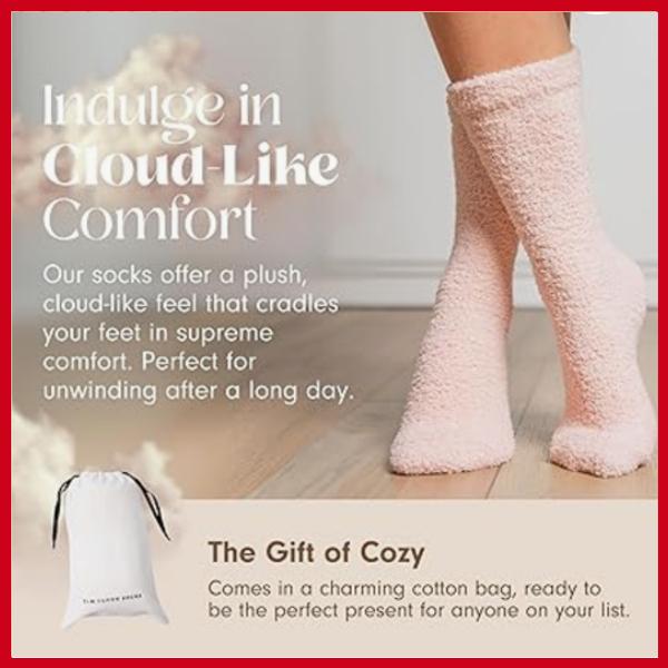 Unboxme Gifts Warm & Cozy Ultra-Luxe Cloud Sock for Women & Men - Super Soft Luxurious Fabric Sleep Socks