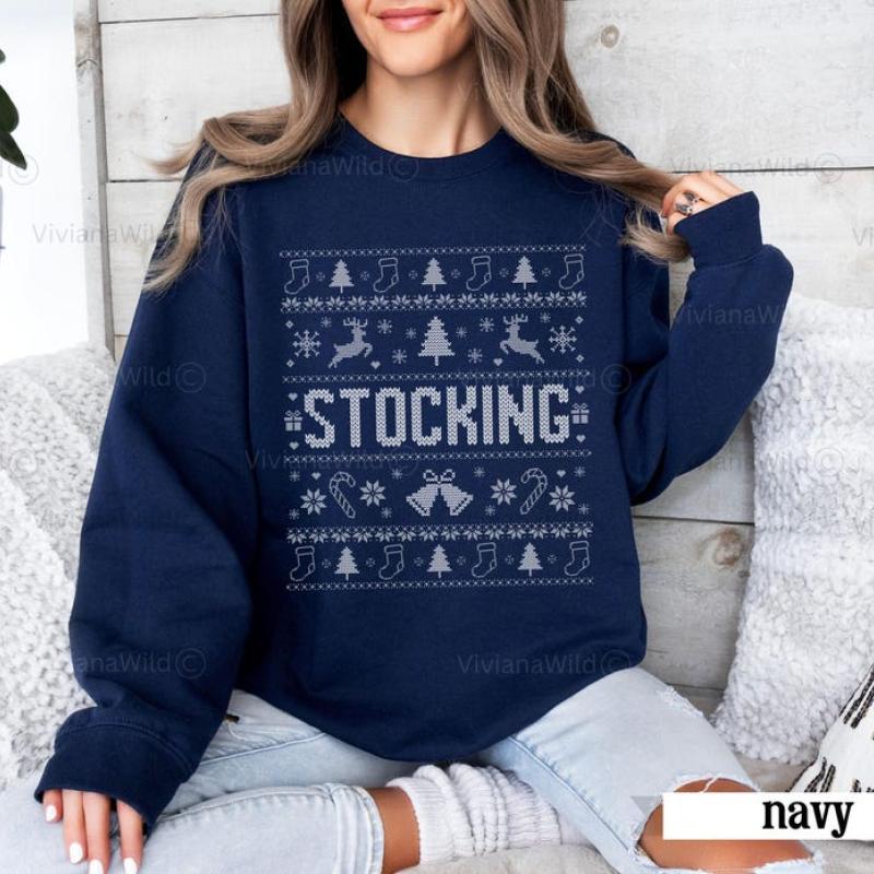 Couples Ugly Christmas Sweater, I'm Her Stocking Stuffer, Funny Couple Matching Christmas Sweatshirt, Ugly Sweater Holiday Party Outfit Xmas