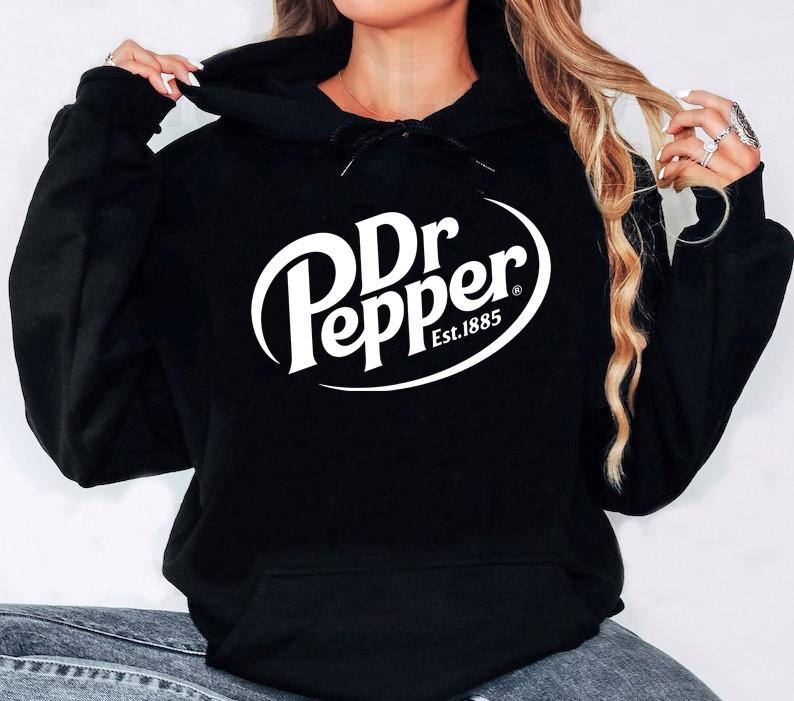 Dr Pepper 1885 Unisex Hoodie Sweatshirt, Dr Pepper Hoodie, Dr Pepper Sweatshirt, Dr Pepper Lover Gift, Soda Sweater, Dr Pepper Maroon Shirt