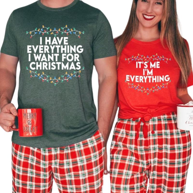 Christmas Shirt, Christmas Couple Matching T-Shirt, Funny Christmas Tee, Christmas Pajama, Vacation Tee