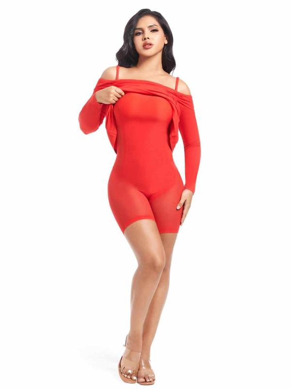 Long Sleeve Maxi Shapewear Dress with Built in Body Shaper Formal Womenswear Underwear Lady Underwear Lady Workwear Formal Wear