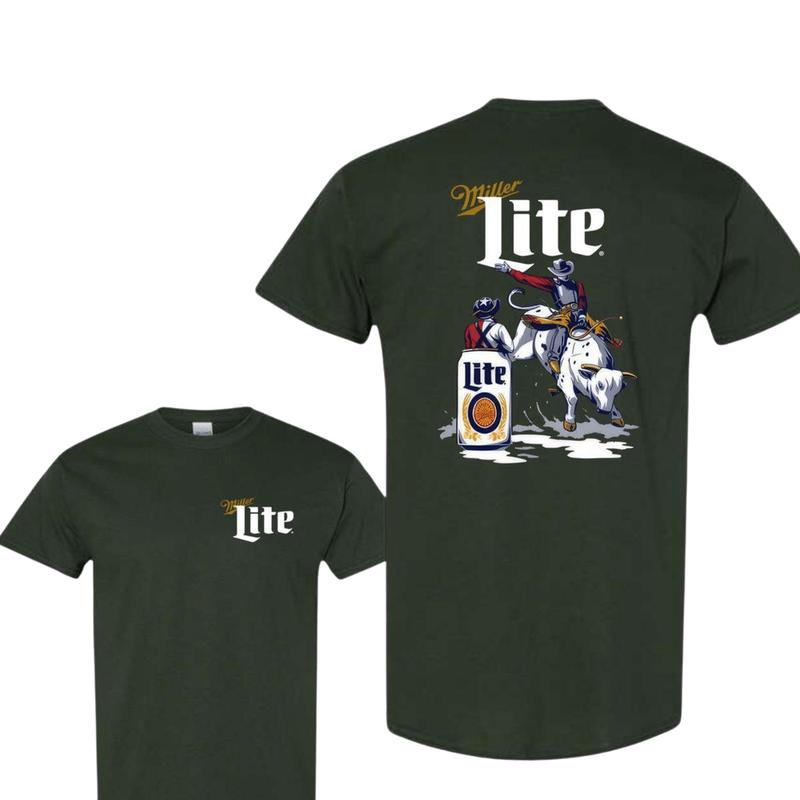 Sarah Quick Lite Beer Rodeo T-shirt, men's and women's sides, Top Classic Cotton, for every family  NDC Womenswear Clothing