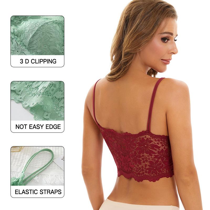 Bra top, women's lace back strap, bra wrap, women's bra style vest