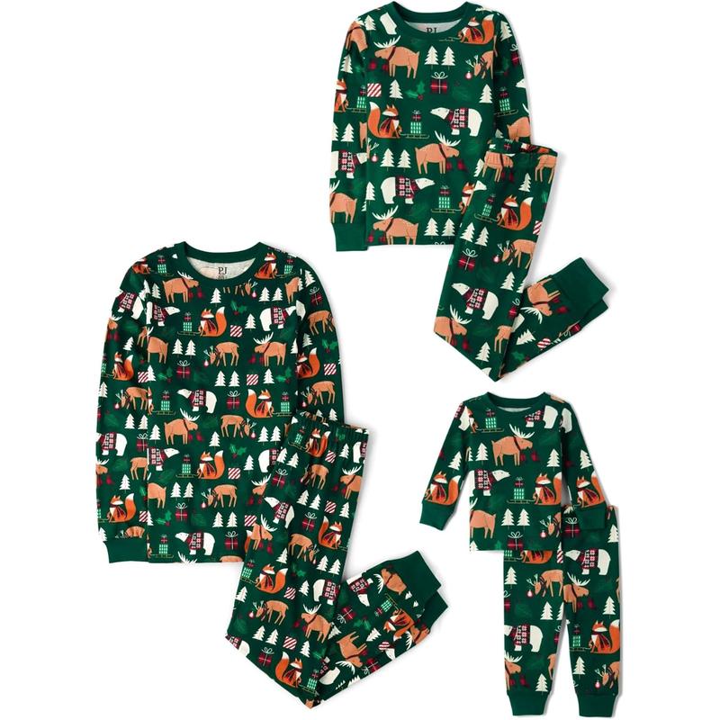 Family Matching Christmas and Holiday Pajama Sets in Cotton