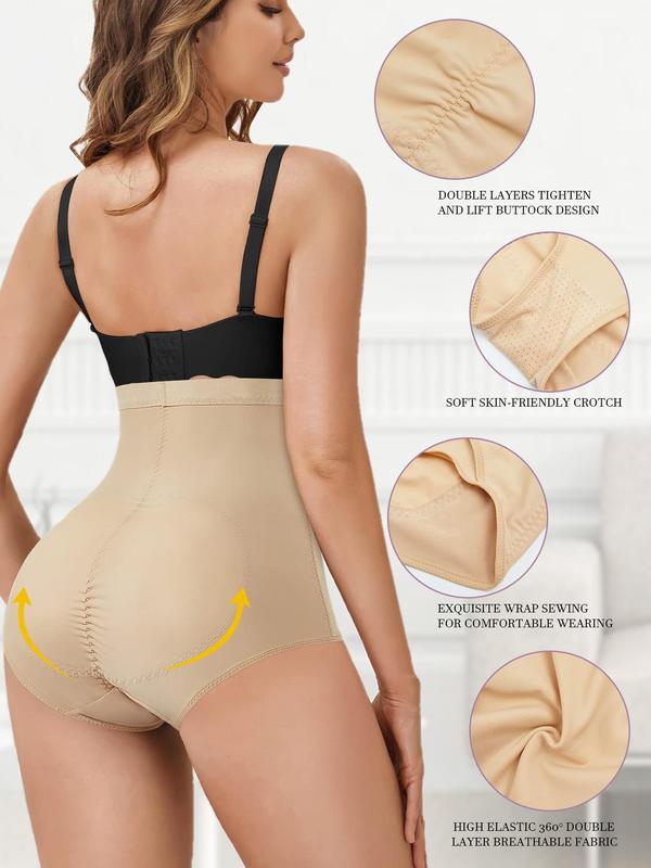 Women's High Waist Adjustable Hook And Eye Buckle Shapewear Knickers, High Stretch Seamless Tummy Control Shaping Panty, Women's Shapewear Bottoms