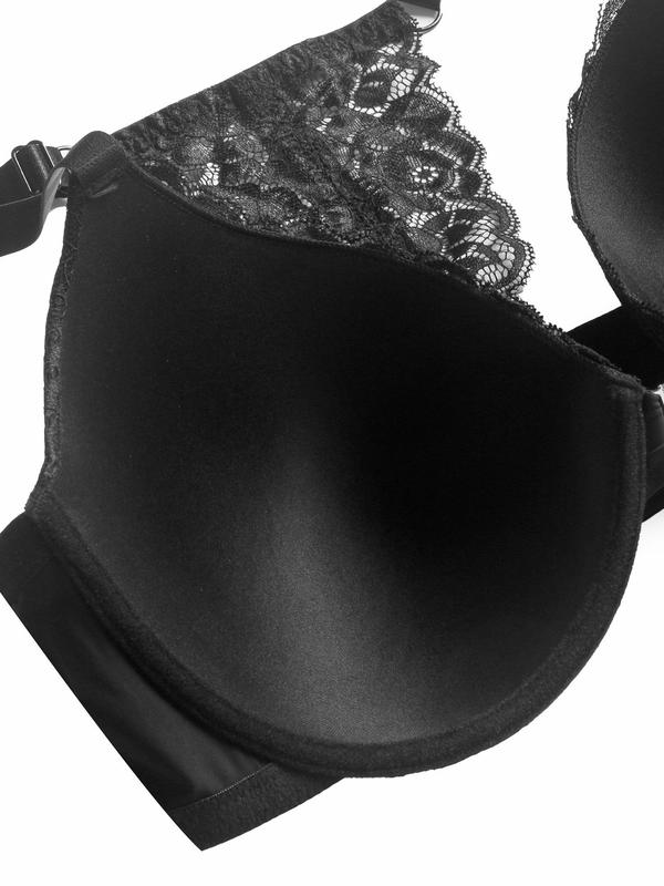  Floral Lace Underwire Bra, Adjustable Strap Buckle Front Bra, Women's Lingerie for All Seasons