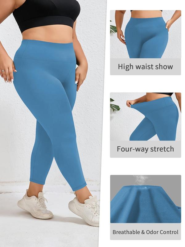  Solid High Waist Thermal Lined Leggings, Casual Comfy Warm Skinny Pants for Daily Wear, Leggings for Women, Women's Bottoms for Fall & Winter