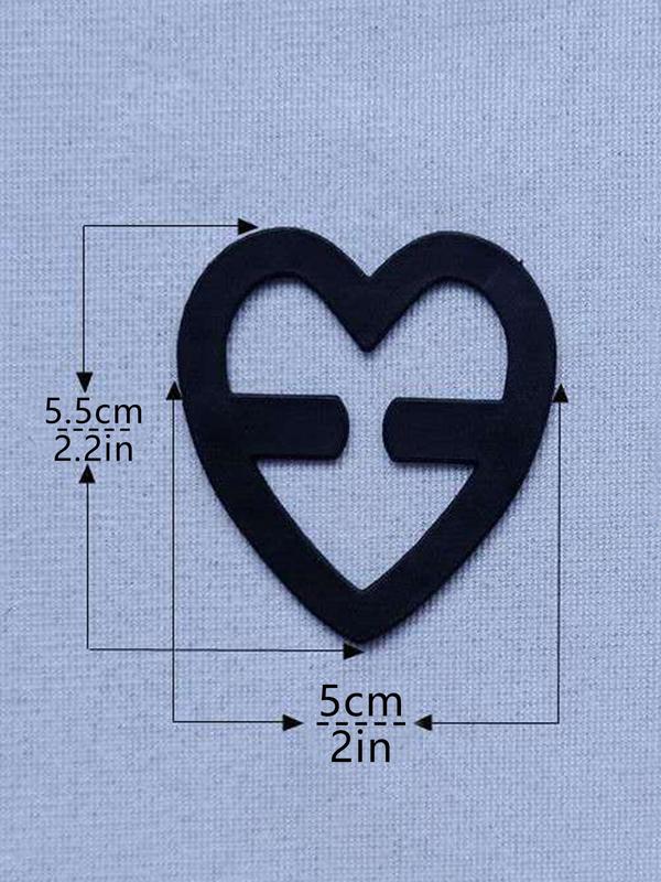 4pcs Solid Heart Shaped Bra Strap Buckle, Invisible Anti-slip Bra Strap Buckle for Daily Use, Bra Accessories for Women