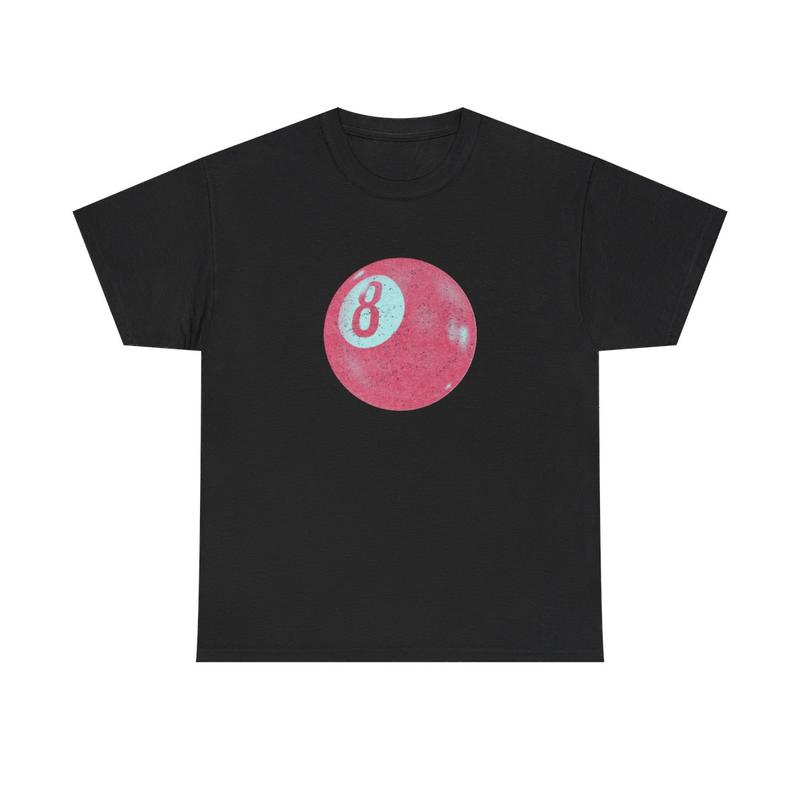 Pink Viral 8 Ball Aesthetic T-shirt, Full Color Unisex T-shirt, Trendy Tee for Men & Women Original Black Pink 8 Ball Cotton Top Womenswear Streetwear