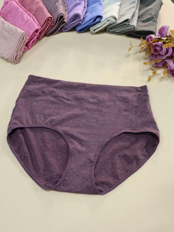  Solid Color Panties, Breathable Comfortable Knicker for Daily Wear, Women's Underwear for All Seasons