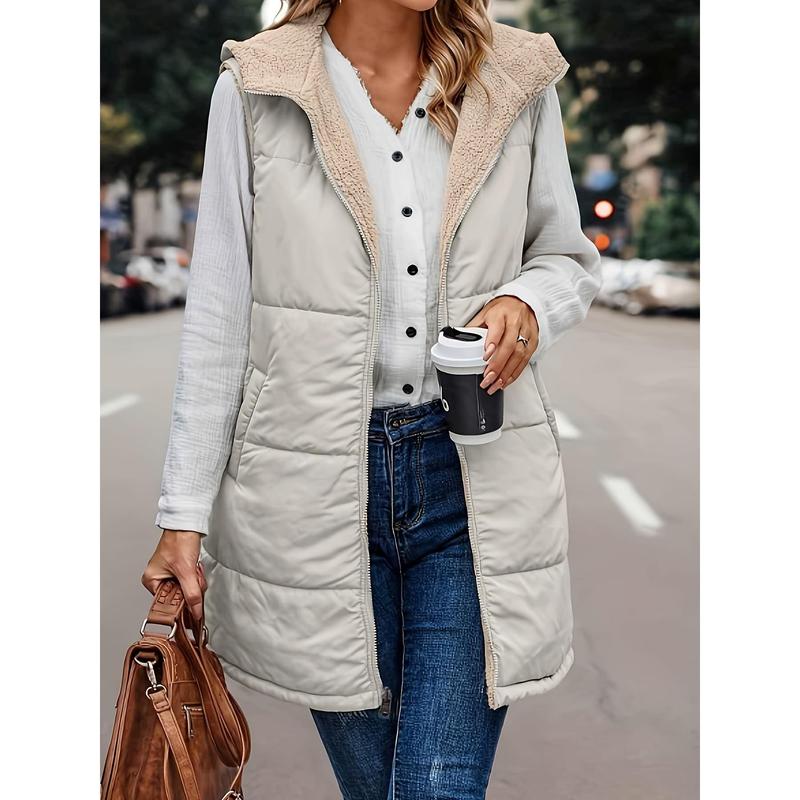 2024 plus Size Hooded Warm Vest Jacket, Autumn and Winter Leisure Sleeveless Coat, Women's plus Size Clothing Dandy